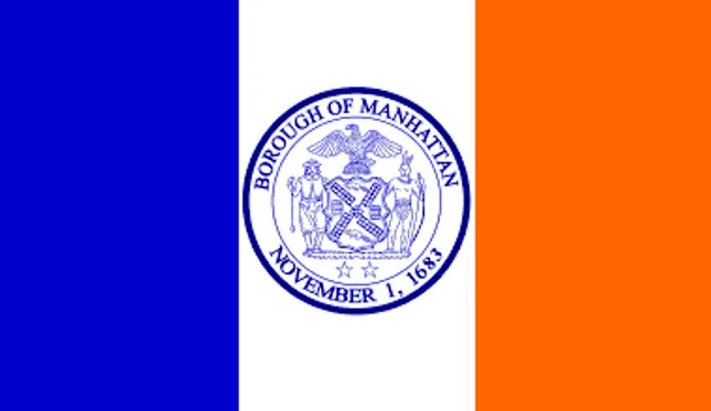 Manhattan, New York City, New York, USA flag