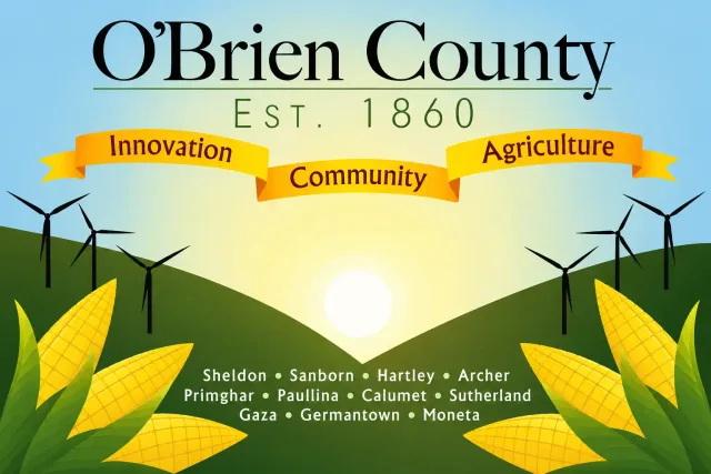 O'Brien County, Iowa, USA flag