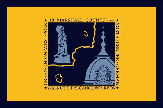 Marshall County, Indiana, USA flag
