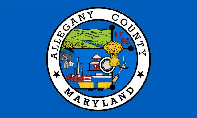 Allegany County, Maryland, USA flag