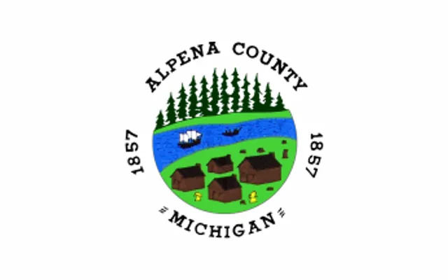 Alpena County, Michigan, USA flag