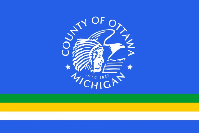 Ottawa County, Michigan, USA flag
