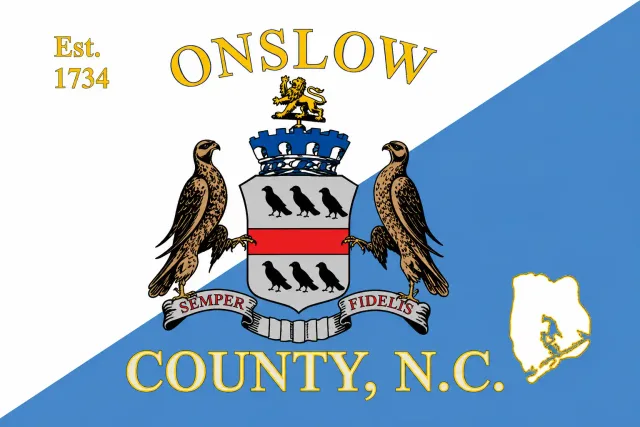 Onslow County, North Carolina, USA flag