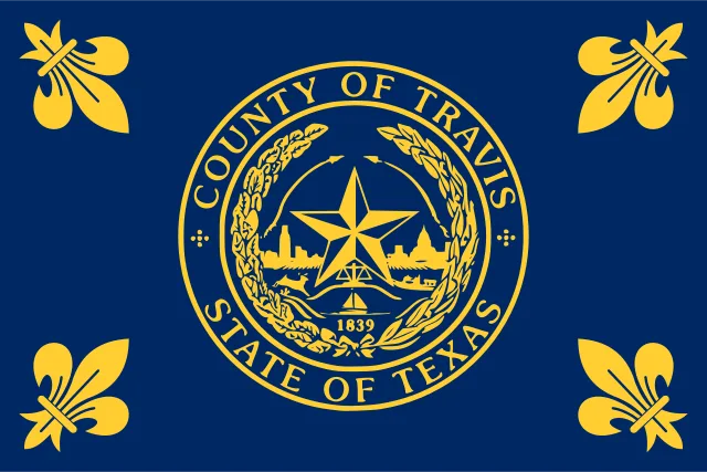 Travis County, Texas, USA flag