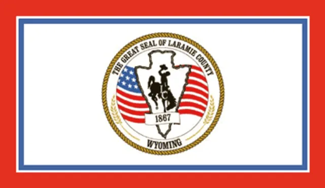 Laramie County, Wyoming, USA flag