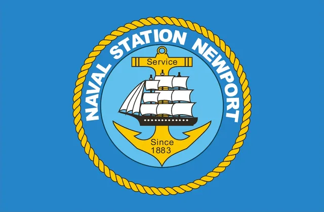 Naval Station Newport, Rhode Island, USA flag