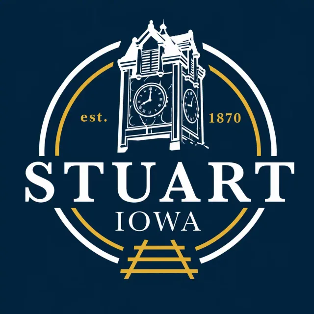 Stuart, Guthrie County, Iowa, USA flag
