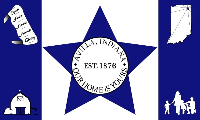 Avilla, Noble County, Indiana, USA flag