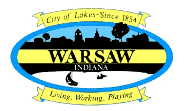 Warsaw, Kosciusko County, Indiana, USA flag