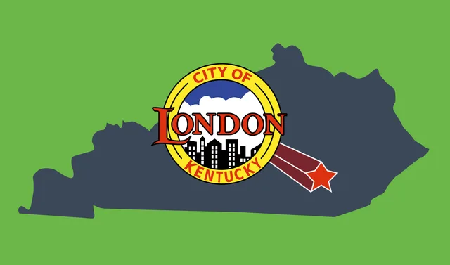 London, Laurel County, Kentucky, USA flag