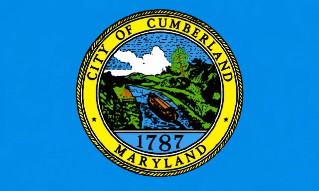 Cumberland, Allegany County, Maryland, USA flag