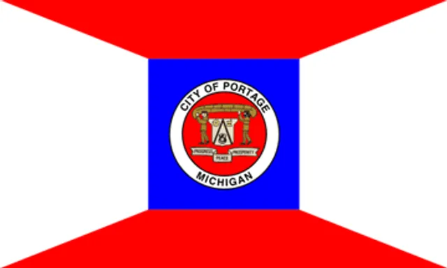 Portage, Kalamazoo County, Michigan, USA flag