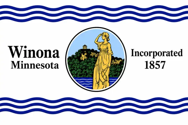 Winona, Winona County, Minnesota, USA flag