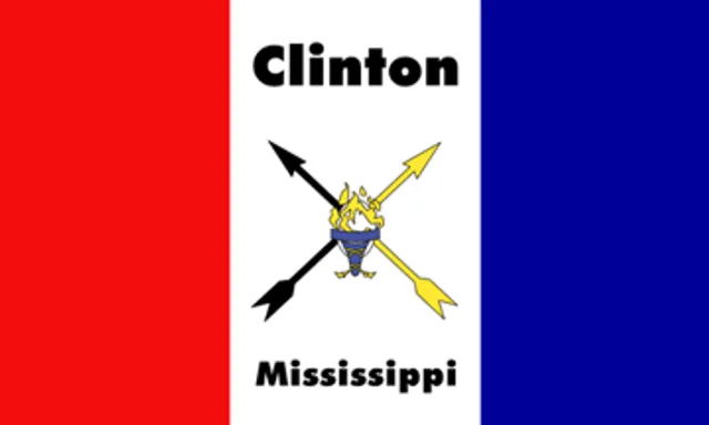 Clinton, Hinds County, Mississippi, USA flag