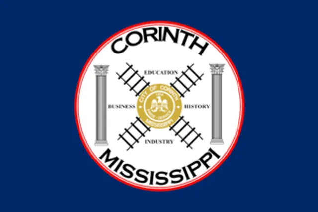 Corinth, Alcorn County, Mississippi, USA flag