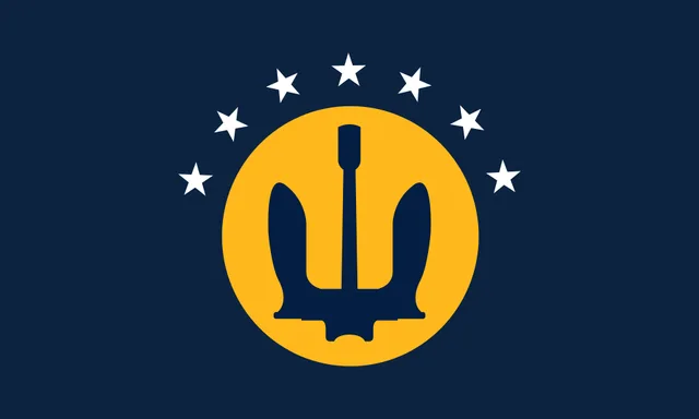 Gulfport, Harrison County, Mississippi, USA flag