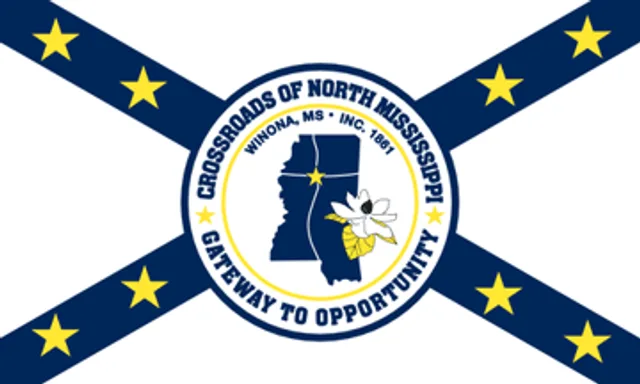 Winona, Montgomery County, Mississippi, USA flag