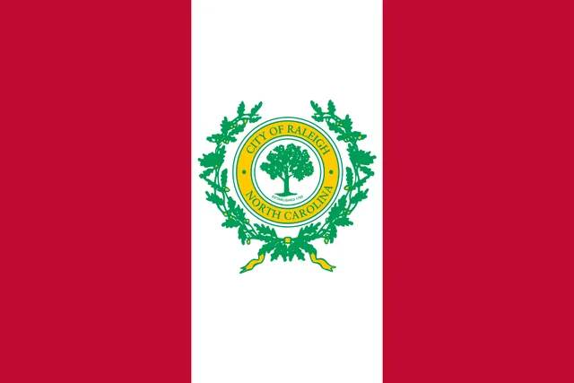 Raleigh, Wake County, North Carolina, USA flag