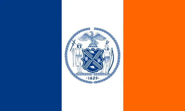 New York City, New York, USA flag