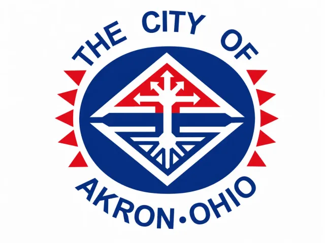 Akron, Summit County, Ohio, USA flag