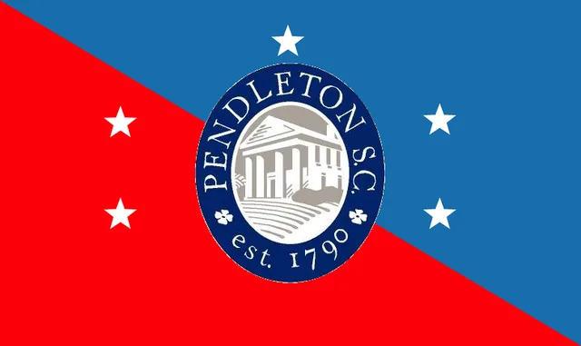 Pendleton, Anderson County, South Carolina, USA flag