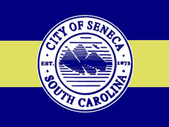 Seneca, Oconee County, South Carolina, USA flag