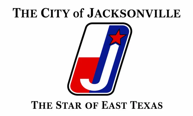 Jacksonville, Cherokee County, Texas, USA flag