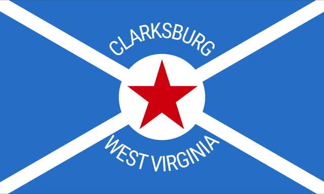 Clarksburg, Harrison County, West Virginia, USA flag