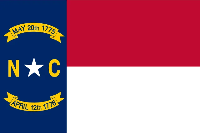 North Carolina, USA flag